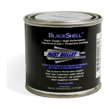 Rust Bullet Llc Rust Bullet BlackShell Protective Coating and Topcoat 1/4 Pint Can BSQP BSQP